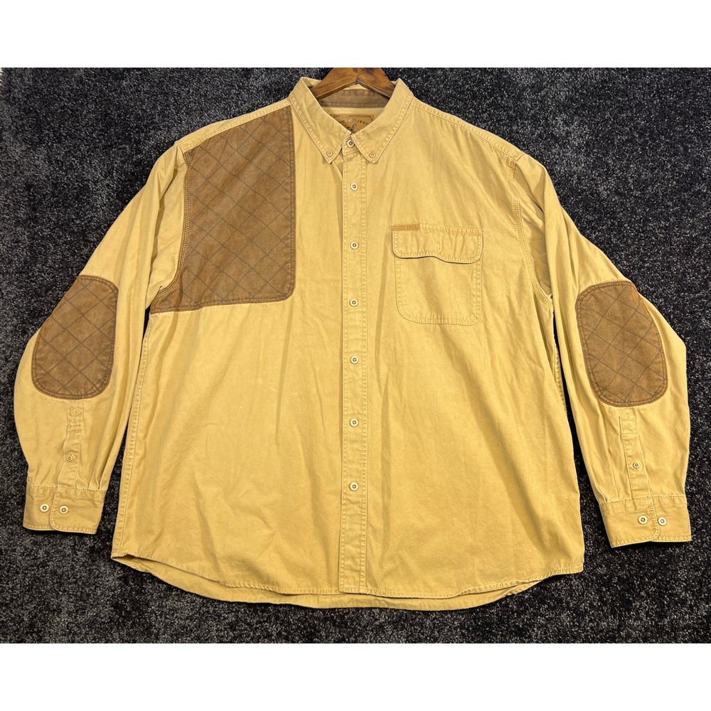 North River Outfitters Quilted Shoulder‎ / Elbow Patch Men's Shooting Shirt XXL